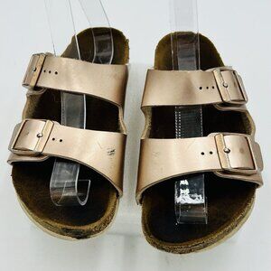 Birkenstock Girls Arizona Kids Slides Sandals Sz US 3-3.5 / 34 EU Rose Gold
